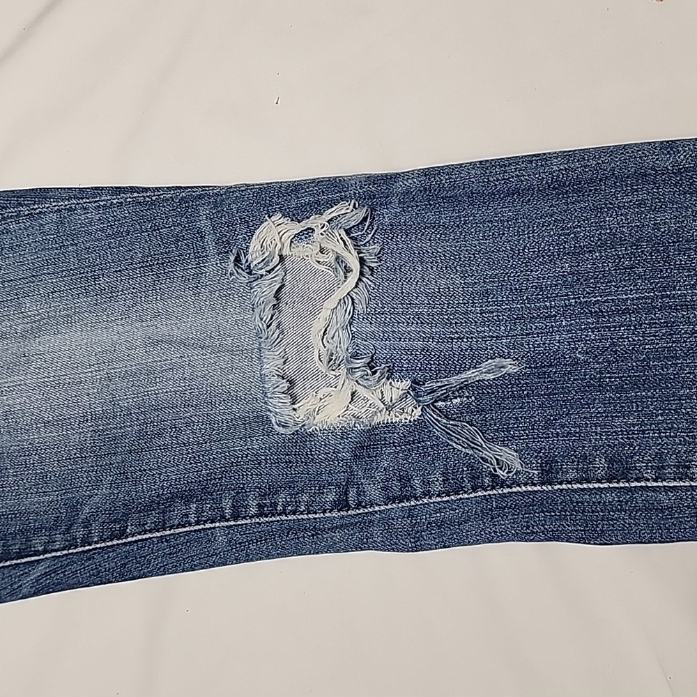 Ag Adriano Goldschmied Stevie cuff jeans Slim Straight cuffed Sz 25 Medium Wash - Picture 7 of 14